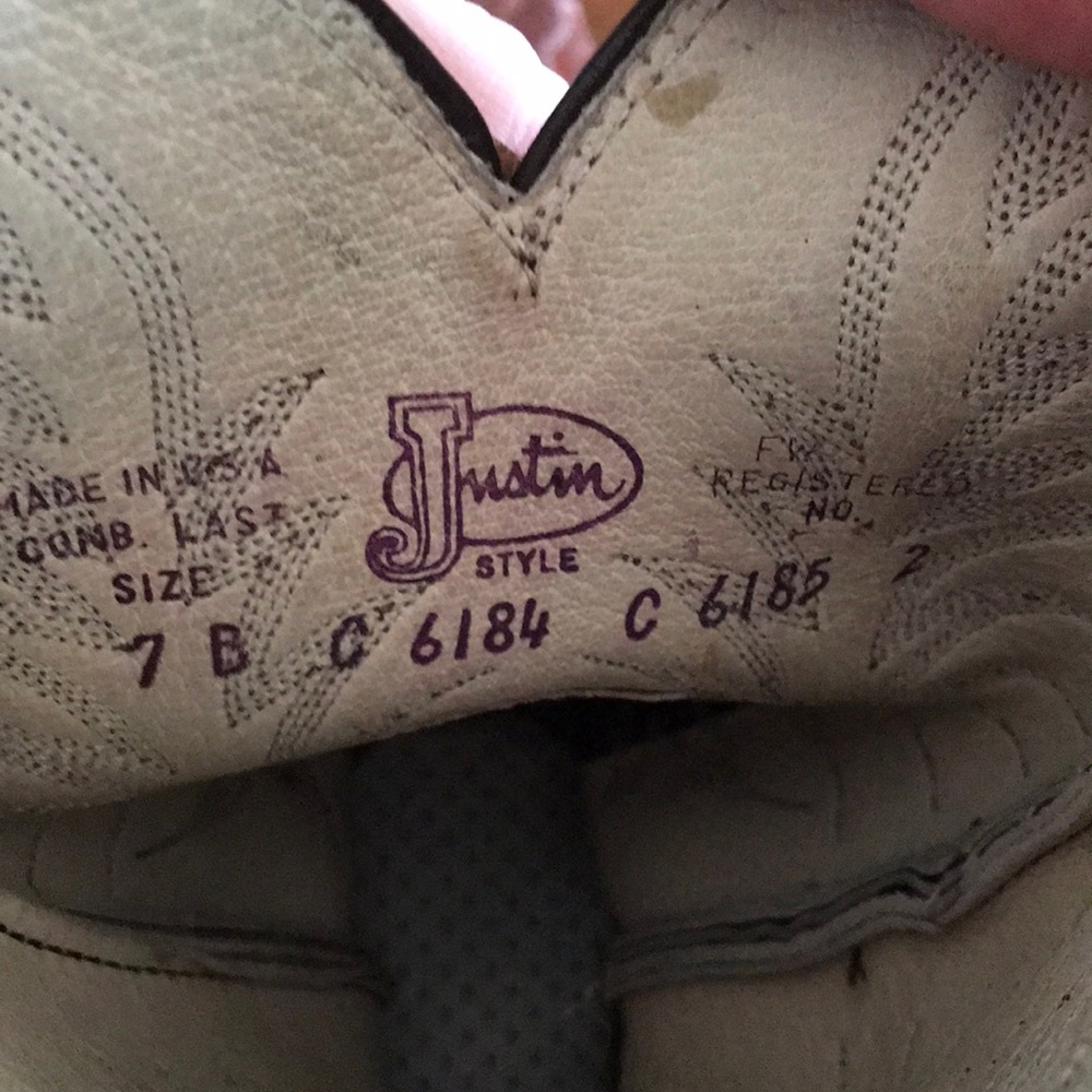 Vtg Justin style Cowboy boots Sz 7 - Picture 7 of 8